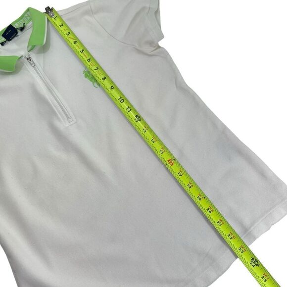 Ralph Lauren Golf Polo White & Lime Green - Picture 7 of 9